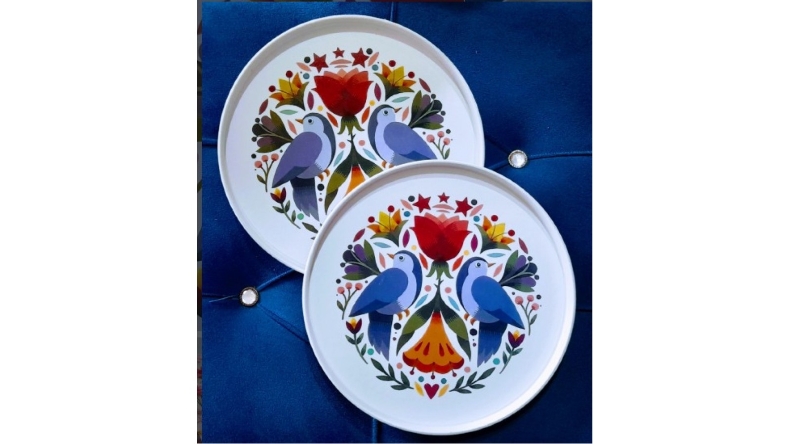 KUŞ DESEN 2'Lİ SUNUM TEPSİ