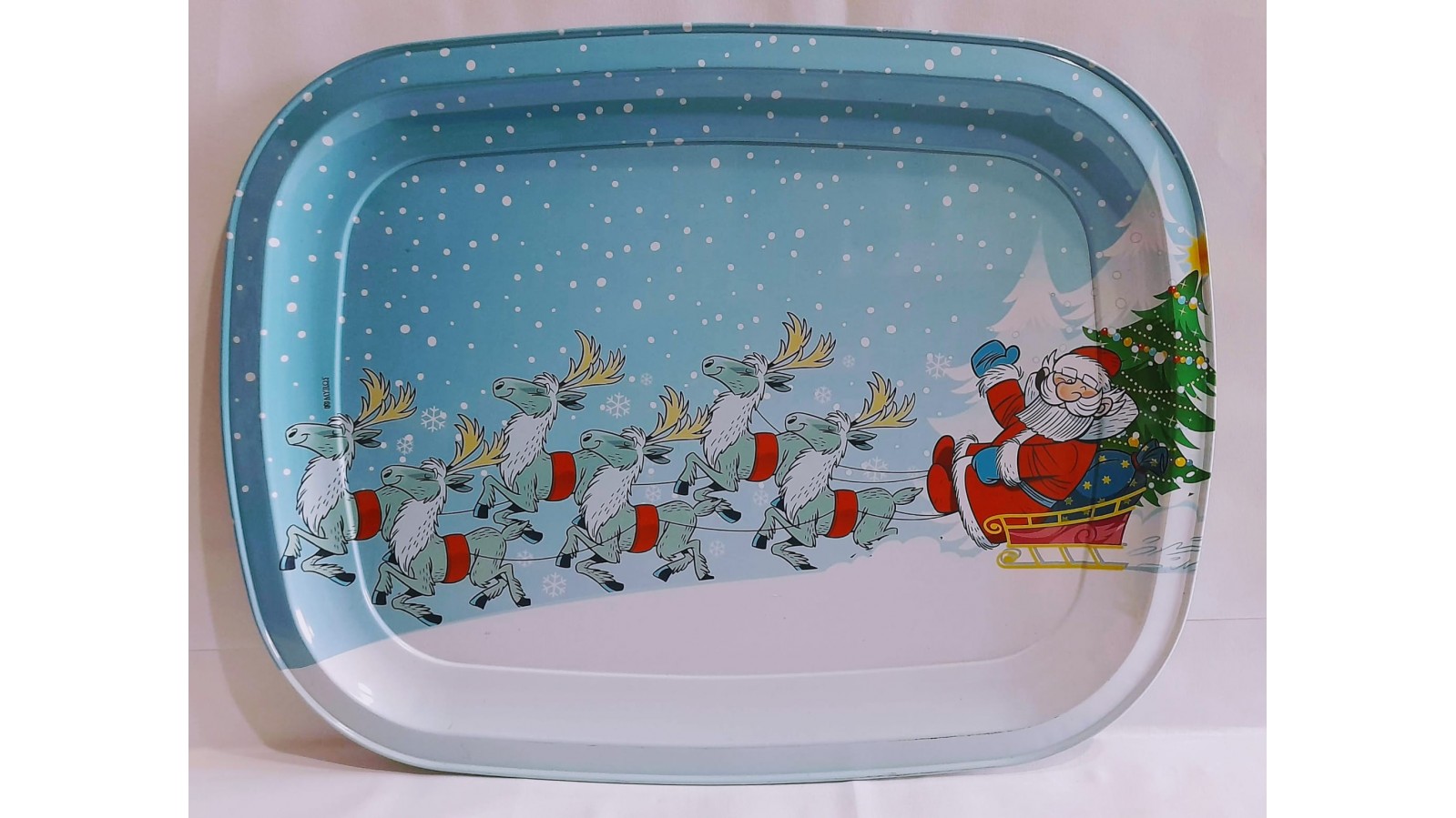 NOEL BABA 2'Lİ METAL TEPSİ