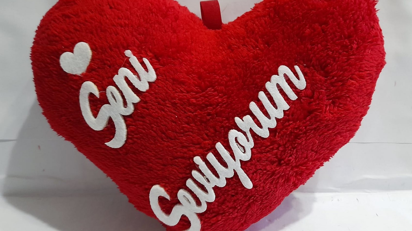 2'Lİ SENİ SEVİYORUM  KALP PELUŞ KIRLENT YASTIK